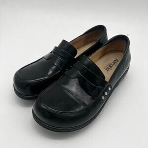 Alegria WMNS Taylor Penny Loafers Size 11 EU 41 Black Waxy Leather TAY-611